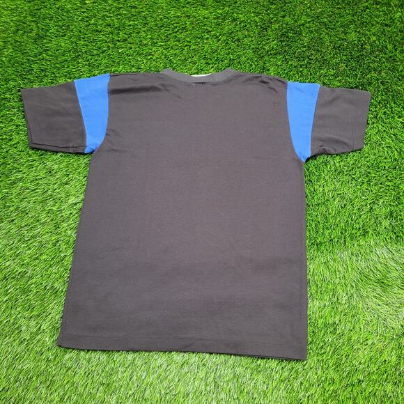Vintage 80s Nike Black and Blue Color Block Tee Mens Medium - Picture 6 of 11